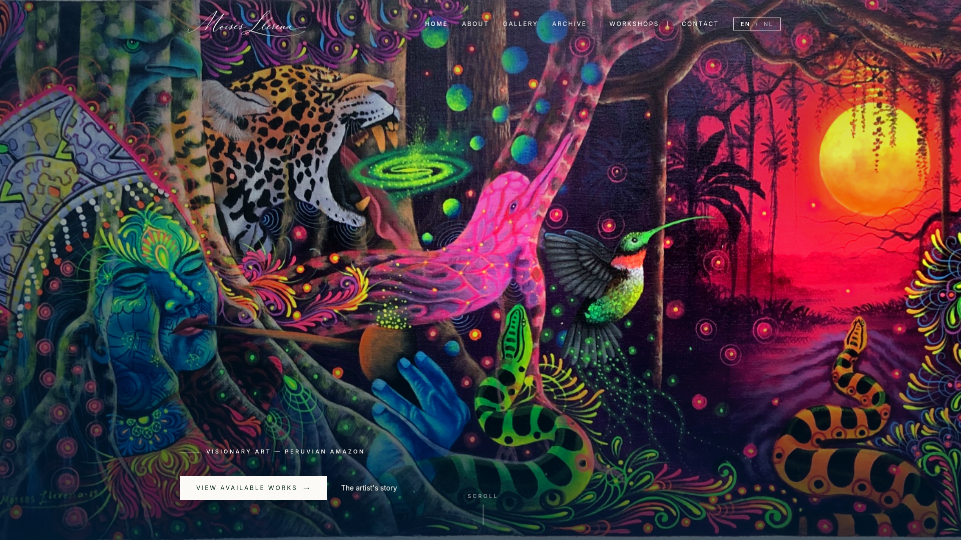 Moisés Llerena Art — Website-Screenshot